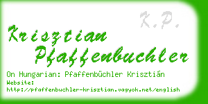 krisztian pfaffenbuchler business card